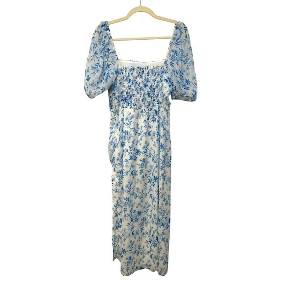French Connection Catrina Floral Puff Sleeve Midi Dress Small NWT - Picture 7 of 10